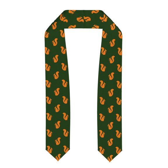 Kdxio Bold Squirrel Silhouettes Graduation Stole Class, Graduation Sash, Unisex Adult 36" Academic Commencements-Flattened