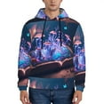 thumbnail image 1 of Kdxio Book Glowing Mushrooms Print Mens Casual Hooded Collar Drawstring Hoodies Pullover Sweatshirts Casual Long Sleeve Shirts-Medium, 1 of 7