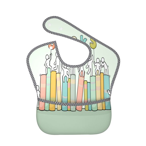 Kdxio Books Bibs For Babies, Baby Bibs for Eating, Toddler Bibs, Waterproof Bibs, Feeding Bibs, for Toddlers, Boys, Girls