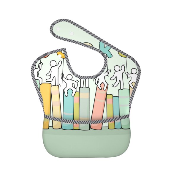 Kdxio Books Bibs For Babies, Baby Bibs for Eating, Toddler Bibs, Waterproof Bibs, Feeding Bibs, for Toddlers, Boys, Girls