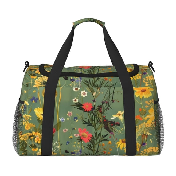 Kdxio Botanical Garden With Cats Travel Duffel Bag Gym Bag Weekender Travel Bag Gym Bag for Women &Men Airplane Travel Essentials for Flying