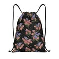 thumbnail image 1 of Kdxio Bouquet Print Drawstring Backpack Bag,Waterproof Draw String Back Sack, Gym Drawstring Bags Swim Bag For Unisex, 1 of 9