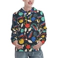 thumbnail image 1 of Kdxio Bowling Ball Print Womens Oversized Hoodies Sweatshirts Hooded Pullover Tops Sweaters Casual-Large, 1 of 7