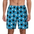 thumbnail image 1 of Kdxio Bowling Balls Print Men's Swim Trunks with Compression Liner 7 Inch Inseam Quick Dry Swim Shorts, 1 of 5