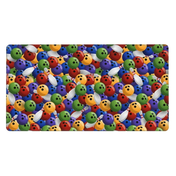 Kdxio Bowling Colorful Print Large Gaming Mouse Pad,Non-Slip Base,Water Resist Keyboard Pad for Gamer,Office & Home,29.5 x 15.8 in