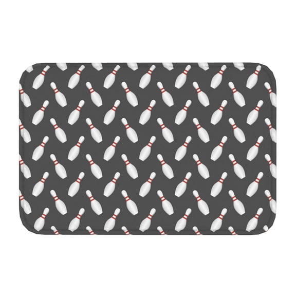 Kdxio Bowling Pins,16" x 24", Non-Slip Front Door Mats,Outdoor Welcome Mat Washable