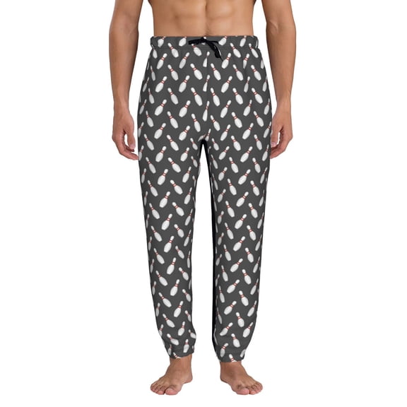 Kdxio Bowling Pins Pattern Joggers,Sweatpants for Men with Pockets-Medium