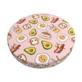 thumbnail image 1 of Kdxio Breakfast Print Stool Covers Round,Stretch Round Bar Stool Covers Washable Bar Stool Cushion Slipcover for 12-15 Inch Chair, 1 of 5