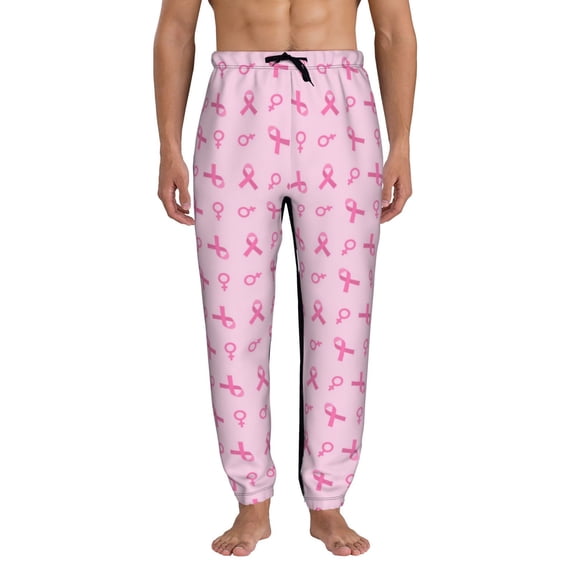 Kdxio Breast Cancer Awareness 1 Pattern Joggers,Sweatpants for Men with Pockets-Medium