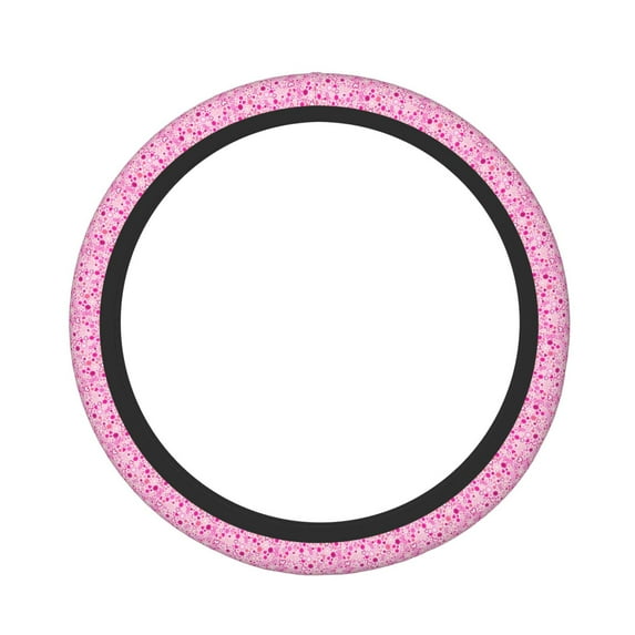Kdxio Breast Cancer Awareness2 Print Elastic Stretch Steering Wheel Cover,Auto Steering Wheel Cover,15 Inch Anti-Slip,Warm in Winter and Cool in Summer,Fit Suvs,Vans Cars,Trucks