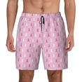 thumbnail image 1 of Kdxio Breast Cancer Awareness5 Print Men's Swim Trunks with Compression Liner 7 Inch Inseam Quick Dry Swim Shorts, 1 of 5