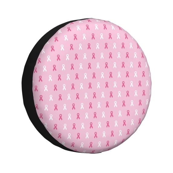 Kdxio Breast Cancer Awareness5 for Tire Cover Wheel Protectors Tyre Covers Weatherproof Wheel Covers Universal Fit for Trailer Rv SUV Truck Camper Travel Trailers 17 inch