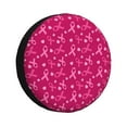 thumbnail image 1 of Kdxio Breast Cancer Awareness6 for Tire Cover Wheel Protectors Tyre Covers Weatherproof Wheel Covers Universal Fit for Trailer Rv SUV Truck Camper Travel Trailers 14 inch, 1 of 5