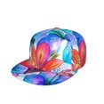 thumbnail image 1 of Kdxio Bright Flowers Print Snapback Hat for Men Women,Adjustable Baseball Cap, 1 of 7