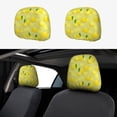 thumbnail image 1 of Kdxio Bright Lemons Pattern Print 2 Piece Car Head Rest Covers Set Auto Front/Rear Seats Headrest Cover Universal Fit Most Cars,Sedan, SUV, 1 of 9