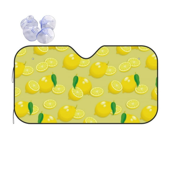 Kdxio Bright Lemons Print Front Windshield Sun Shade,Folding Auto Sunshade for Car Truck SUV-Medium