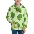 thumbnail image 1 of Kdxio Broccoli 3 Pattern Kids Boys Girls Zip Up Hoodie 3D Printed Hooded Sweatshirt Hoody Coat with Pocket 7-12 Y-Small, 1 of 6