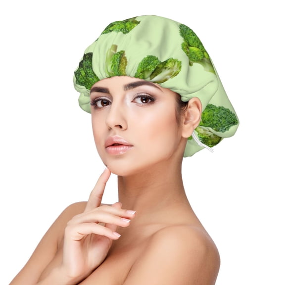 Kdxio Broccoli 3 Pattern Satin Bonnet Silk Bonnet Hair Bonnet for Sleeping Hair Bonnets for Women Curly Natural Hair