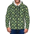 thumbnail image 1 of Kdxio Broccoli 3 Print Men Hoodies Casual Hoodies for Men with Zip Pockets Full Zip Long Sleeve Sweatshirt Sports Hooded Jacket-XX-Large, 1 of 5