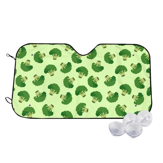 Kdxio Broccoli Vegetables Print Windshield Sun Shade,UV Rays and Sun Heat Protection,Sunshade for Car Windshield,Car Shade Front Windshield - Medium