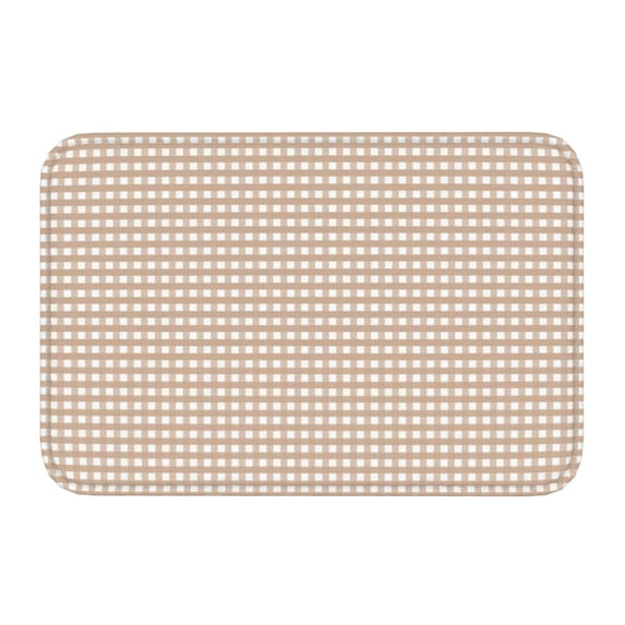 Kdxio Brown Gingham,16" x 24", Non-Slip Front Door Mats,Outdoor Welcome Mat Washable