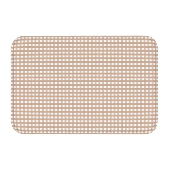 Kdxio Brown Gingham,16" x 24", Non-Slip Front Door Mats,Outdoor Welcome Mat Washable