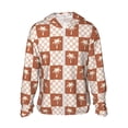 thumbnail image 1 of Kdxio Brown Palms Print Women Men Sun Protection UPF 50+ Jackets Zip Up Long Sleeve Hoodie Hiking Lightweight with Pockets, 1 of 8