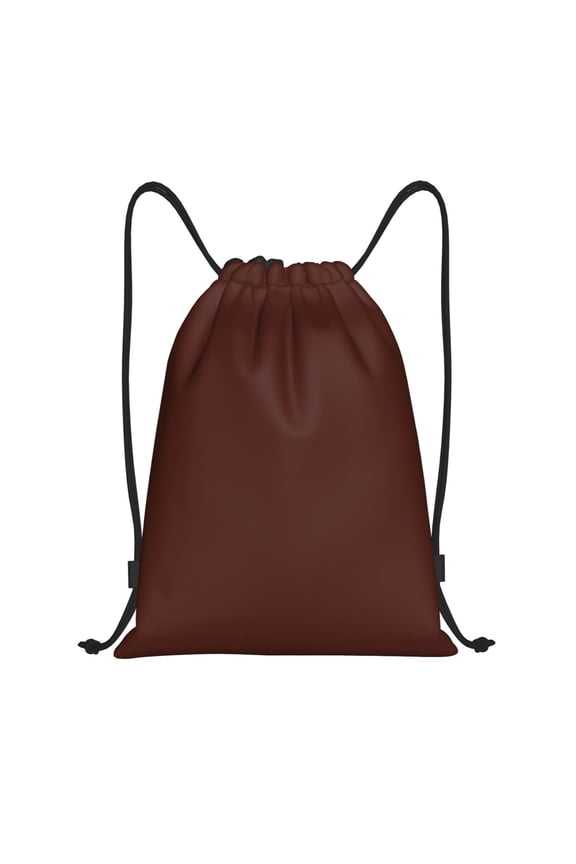 Brown Print Drawstring Backpack Bag,Waterproof Draw String Back Sack, Gym Drawstring Bags Swim Bag For Unisex