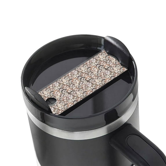 Kdxio Brown Sloth Name Plate Compatible Stanley Cups Name Tag Acrylic Nameplate Tumbler Lid Topper for Cup Accessories