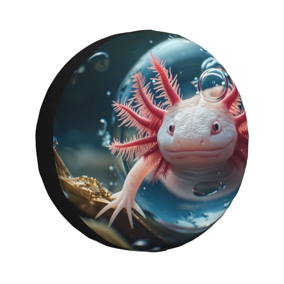 Kdxio Bubbles Axolotl Fantasy for Tire Cover Wheel Protectors Tyre Covers Weatherproof Wheel Covers Universal Fit for Trailer Rv SUV Truck Camper Travel Trailers 15 inch