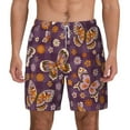 thumbnail image 1 of Kdxio Buffalo Plaid And Butterflys Print Men'S Swim Trunks With Compression Liner 7 Inch Inseam Quick Dry Swim Shorts, 1 of 7