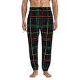 thumbnail image 1 of Kdxio Buffalo Plaid Dark Green Pattern Joggers,Sweatpants for Men with Pockets-Medium, 1 of 5