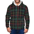 thumbnail image 1 of Kdxio Buffalo Plaid Dark Green Print Men Hoodies Casual Hoodies for Men with Zip Pockets Full Zip Long Sleeve Sweatshirt Sports Hooded Jacket-3X-Large, 1 of 5