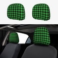 thumbnail image 1 of Kdxio Buffalo Plaid Green Black Pattern Print 2 Piece Car Head Rest Covers Set Auto Front/Rear Seats Headrest Cover Universal Fit Most Cars,Sedan, SUV, 1 of 9