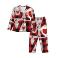 thumbnail image 1 of Kdxio Buffalo Plaid Love And Gnome Women's Pajama Sets Long Sleeve Button Down Sleepwear Nightwear Soft Pjs Lounge Sets-Medium, 1 of 7
