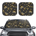 thumbnail image 1 of Kdxio Bumblebee Print 2-Piece Sun Shade Front Windshield - Foldable Car Front Window Sunshades For Most Sedans Suv Truck, 1 of 6