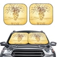 thumbnail image 1 of Kdxio Bunch Of Grapes Print 2-Piece Sun Shade Front Windshield - Foldable Car Front Window Sunshades For Most Sedans Suv Truck, 1 of 6