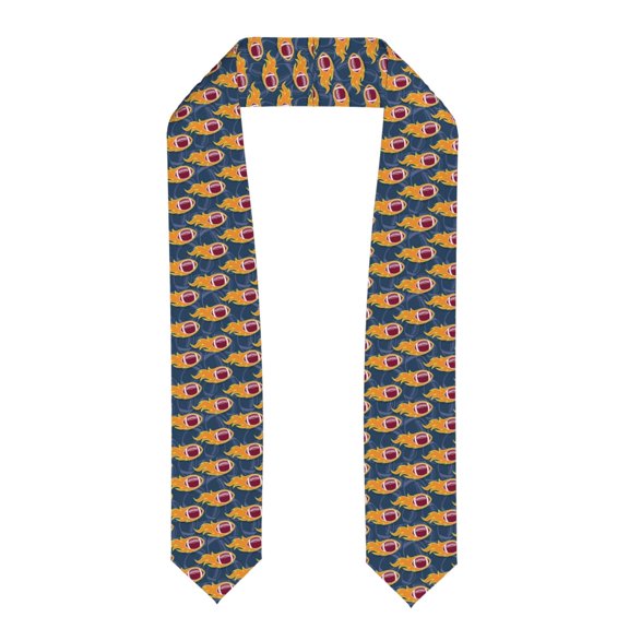 Kdxio Burning Rugby Balls Graduation Stole Class, Graduation Sash, Unisex Adult 36" Academic Commencements-Flattened
