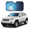 thumbnail image 1 of Kdxio Butterflies And Waterlily In Water Print Windshield Sun Shade, Foldable Sun Blocker for Car,Truck,SUV Automotive Interior Sun Protection,Reflective Shade for Front Windshield(Medium), 1 of 7
