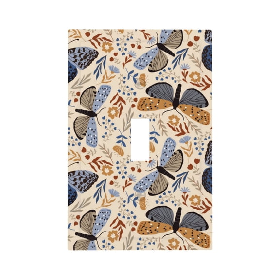 Kdxio Butterflies Decorator Light Switch or Receptacle Outlet Wall Plate Decorator Wall Plate Child Safe Outlet Cover-Style T