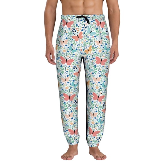 Kdxio Butterflies Pattern Joggers,Sweatpants for Men with Pockets-3X-Large