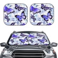 thumbnail image 1 of Kdxio Butterflies Print 2-Piece Sun Shade Front Windshield - Foldable Car Front Window Sunshades For Most Sedans Suv Truck, 1 of 6