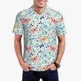 thumbnail image 1 of Kdxio Butterflies Print Men's Short Sleeve Polo Shirt,Midweight Men's Shirt, 1 of 6