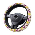 thumbnail image 1 of Kdxio Butterflies and Vintage Print Elastic Stretch Steering Wheel Cover,Auto Steering Wheel Cover,15 Inch Anti-Slip,Warm in Winter and Cool in Summer,Fit Suvs,Vans Cars,Trucks, 1 of 7