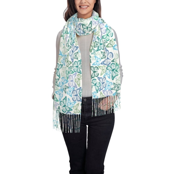 Kdxio Butterflies Women's Scarf Womens Winter Scarf, Fashion Scarfs for Women, Shawls and Wraps, Long Blanket Scarf