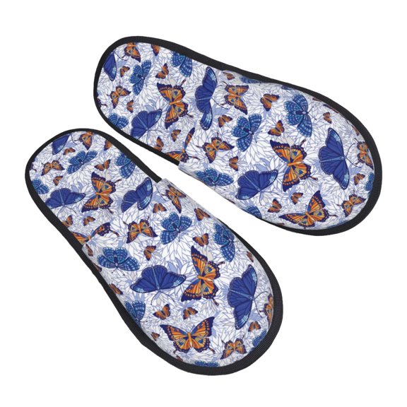 Kdxio Butterflies1 Pattern Slippers for Women Memory Foam Fuzzy House Slippers Bedroom Non-slip Warm Womens Slippers