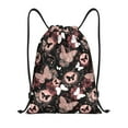 thumbnail image 1 of Kdxio Butterflies1 Print Drawstring Backpack Bag,Waterproof Draw String Back Sack, Gym Drawstring Bags Swim Bag For Unisex, 1 of 9