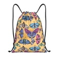 thumbnail image 1 of Kdxio Butterfly 3 Print Drawstring Backpack Bag,Waterproof Draw String Back Sack, Gym Drawstring Bags Swim Bag For Unisex, 1 of 1