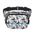 thumbnail image 1 of Kdxio Butterfly Crossbody Double Layer Waist Bag Belt Bag for Unisex Fanny Pack Fashion Waist Packs for Hiking Running Shopping Traveling, 1 of 9