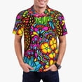 thumbnail image 1 of Kdxio Butterfly Garden Print Men's Short Sleeve Polo Shirt,Midweight Men's Shirt-3X-Large, 1 of 5